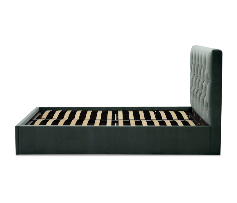 Мягкая кровать, Двуспальная кровать БЕЛЛИНИ 180х200, с подъемным механизмом, велюр