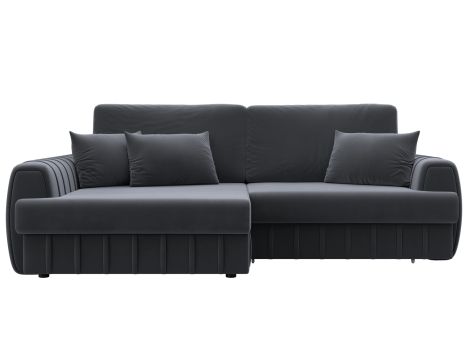 Диваны угловые в гостиную, Диван угловой Лига-057 НПБ угол левый, велюр SEVEN