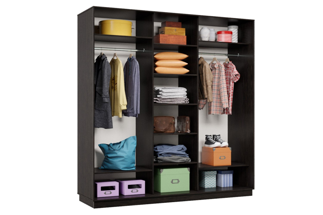 Шкафы-купе 3-х дверные, Шкаф-купе Премьер Лайт 42 (08;05;08) трехдверный