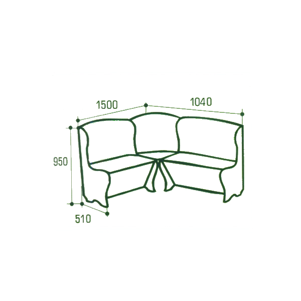Кухонные уголки, Кухонный уголок Комфорт- Лучиана 15