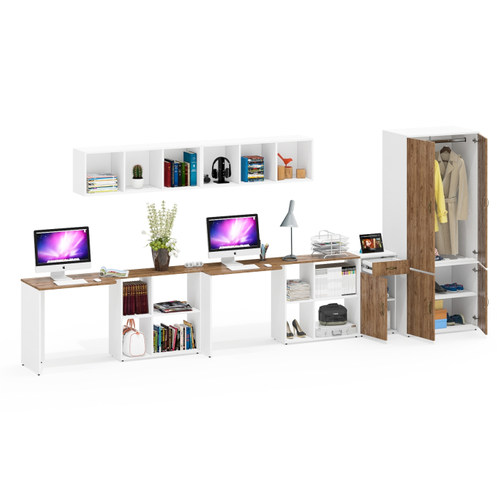 Домашние кабинеты, Мебель для двоих подростков с двумя столами-трансформерами Лидер-8 набор № 59