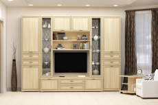 Стенки для гостиной, Модульная гостиная Карина композиция 17