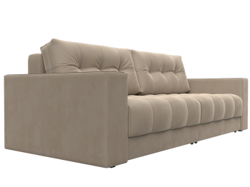 Диван прямой с декором Лига-049 НПБ, велюр SEVEN