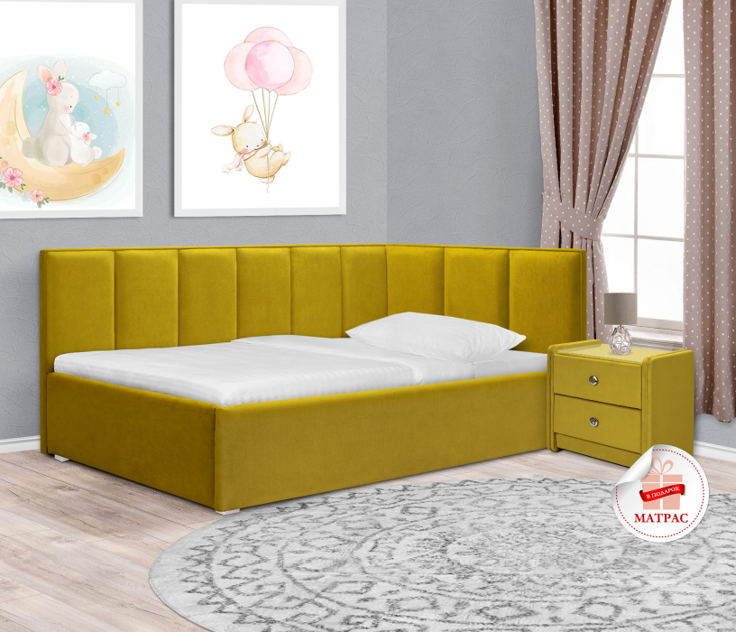 Мягкая кровать, Кровать с подъемным механизмом Лайф 900 с матрасом