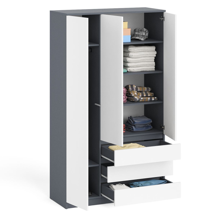 Шкафы распашные, Широкий шкаф-комод Мори МШ1200.1