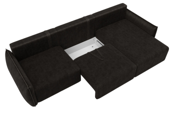 Диван угловой Лига-051 НПБ Лонг угол универсальный, велюр BRUT