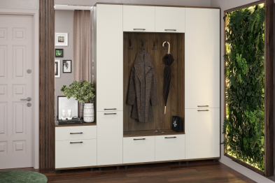 Модульная прихожая Грейс композиция 3  Гикори Джексон Темный