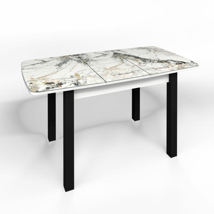 Обеденные столы, Флорида Стол белый, ноги квадрат/черные №11