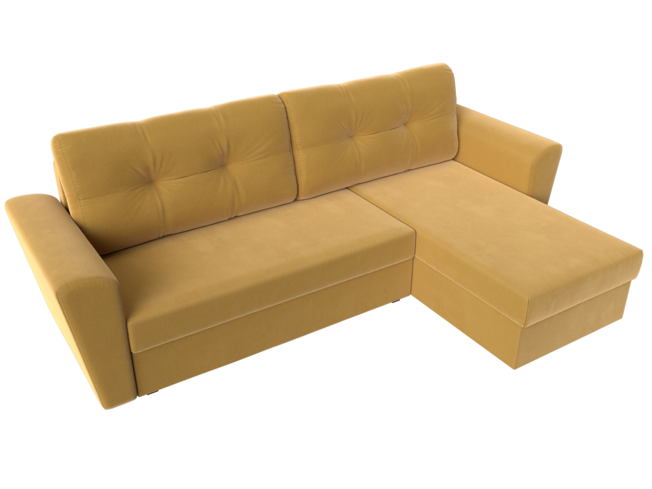 Диваны угловые в гостиную, Угловой диван Амстердам Лайт правый угол, микровельвет