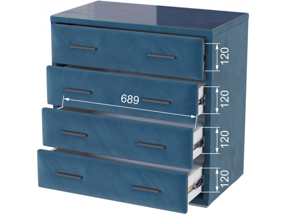 Комоды, Комод интерьерный со стеклом