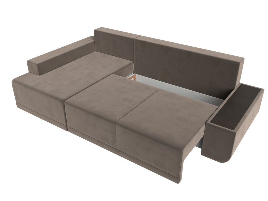 Диваны угловые в гостиную, Угловой диван Чикаго левый угол, велюр