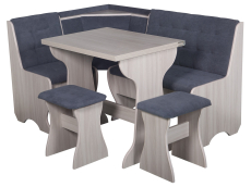 Кухонные уголки, Кухонный уголок Стиль 1Л (со столом СТ3) Ясень шимо светлый / велюр