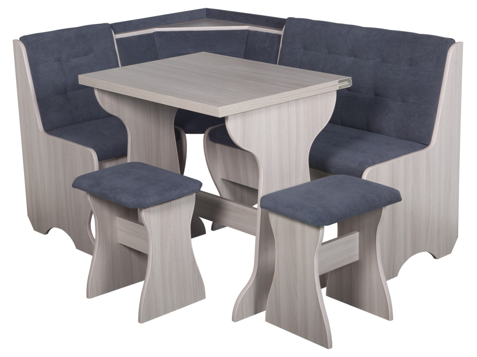 Кухонные уголки, Кухонный уголок Стиль 1Л (со столом СТ3) Ясень шимо светлый / велюр