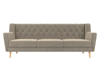 Прямой диван Брайтон 3 Люкс, микровельвет