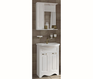 Шкаф-зеркало Francesca Avanti Империя 50 белый левый 