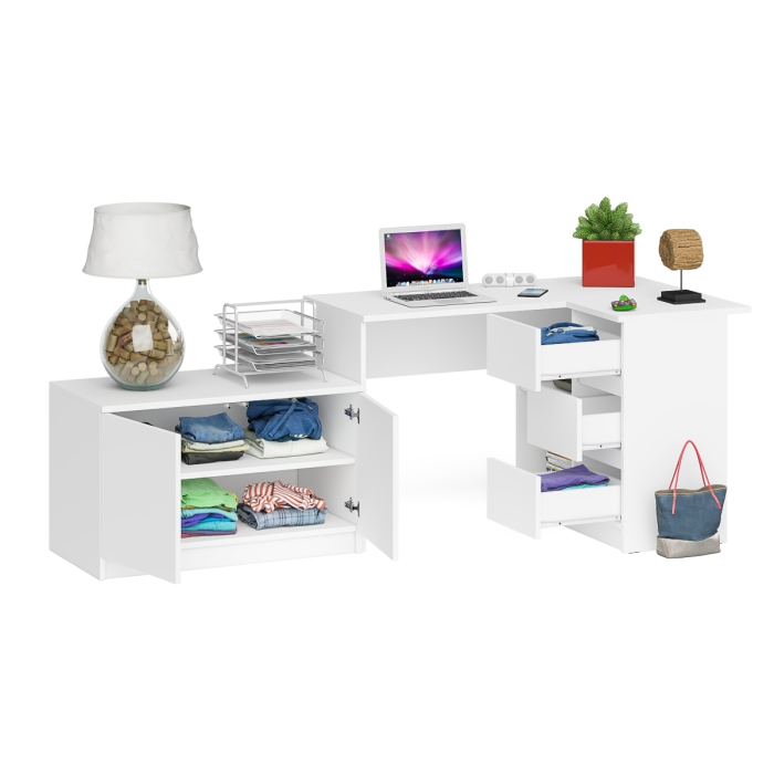 Угловые, Тумба широкая Мори 900 и угловой стол компьютерный Мори правый