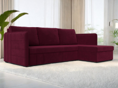 Диваны угловые в гостиную, Диван угловой Слим универсальный угол, микровельвет