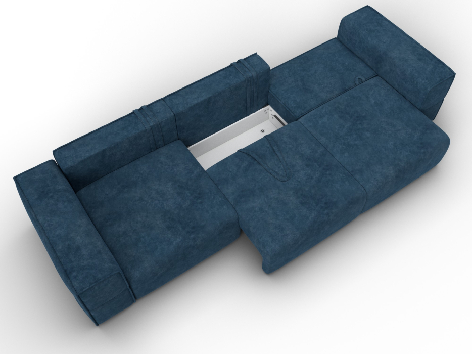 Диваны еврокнижки, Диван прямой Лига-058 НПБ Лонг, велюр BRUT