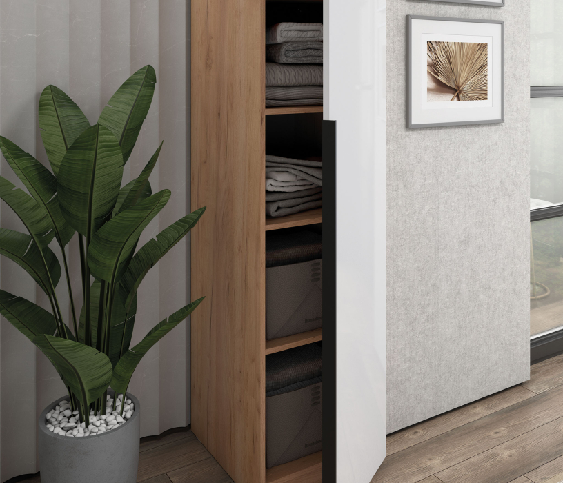 Шкафы одностворчатые, Шкаф 1-дверный с полками, 45 см Люкс