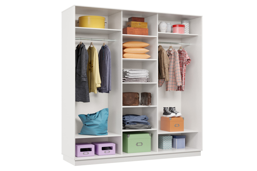 Шкафы-купе 3-х дверные, Шкаф-купе Премьер Лайт 44 (05;05;05) трехдверный