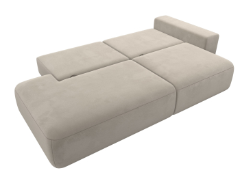 Диван прямой Лига-036 Модерн подлокотник справа, микровельвет