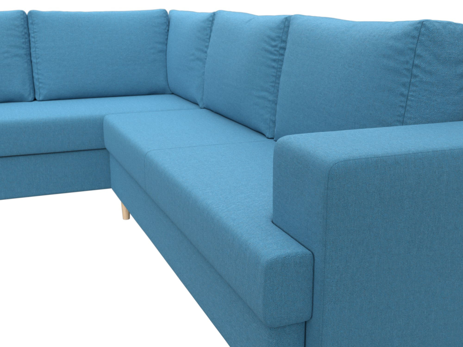 Диваны угловые в гостиную, Диван угловой Сильвана левый угол, рогожка Амур