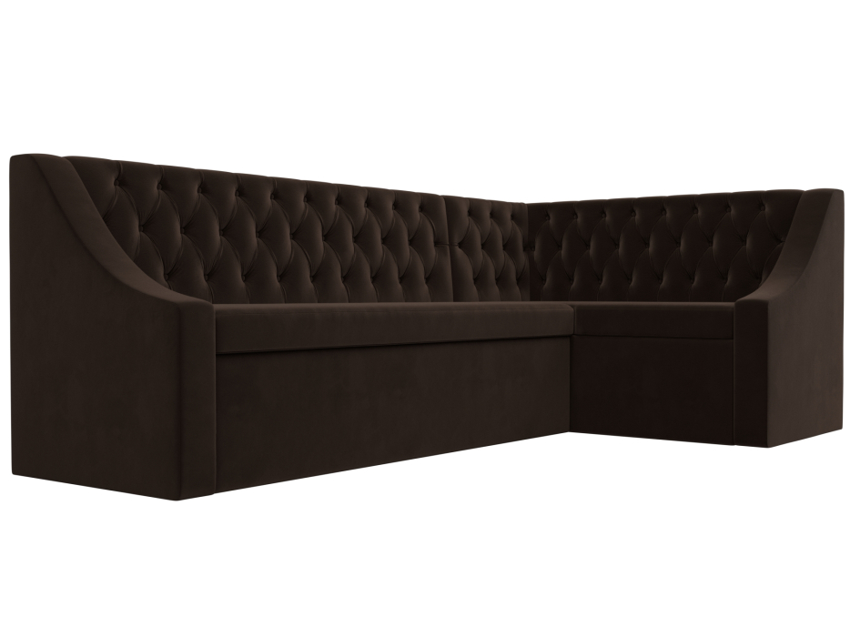 Диваны угловые кухонные, Кухонный угловой диван Мерлин правый угол микровельвет