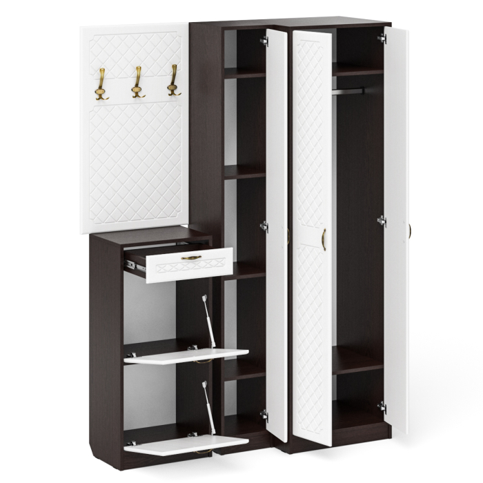 Прихожие, Мебель в прихожую П-6 № 30 МДФ фрезеровка ромб