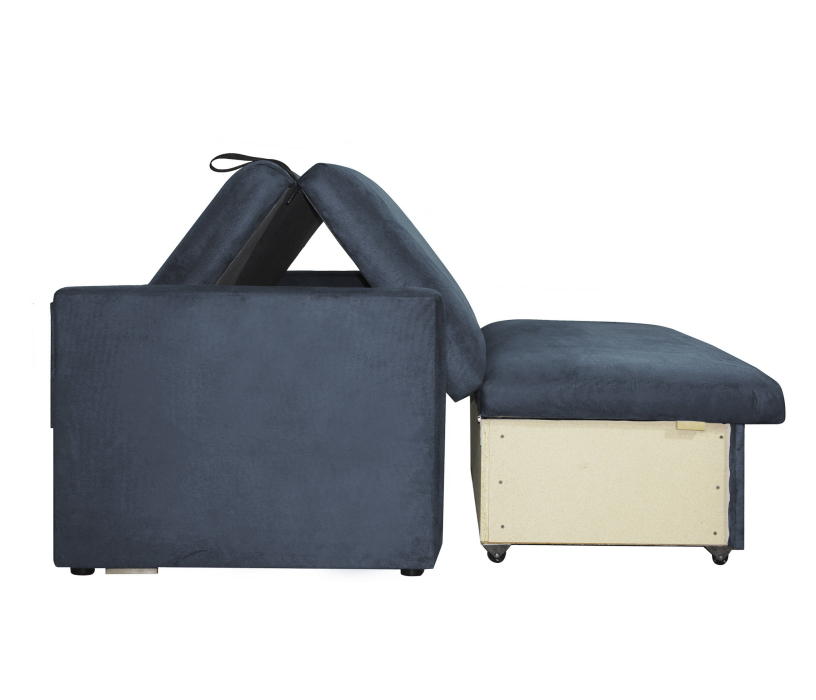 Диваны с ящиком для белья, Диван-кровать выкатной Идея 120 велюр