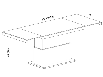 Стол-трансформер Space (стекло/нержавеющая сталь)