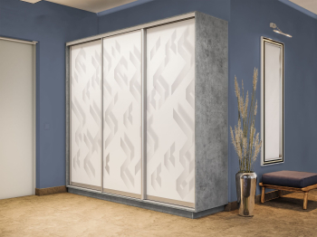 Шкаф-купе Экспресс 3-х дверный Фотопечать Ленты Стекла 210х60х240