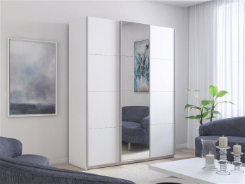 Шкаф-купе Широкий Прайм 3-х дверный ДСП/Зеркало/Доводчики 240х57х230