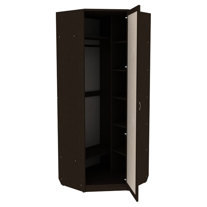 Угловые шкафы, Шкаф угловой со штангой и полками арт. 400