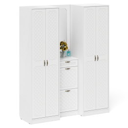 Модульная мебель в прихожую П-6 № 14 МДФ фрезеровка ромб