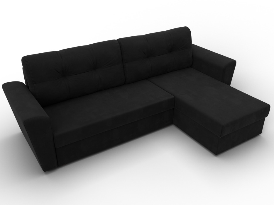 Диваны угловые в гостиную, Угловой диван Амстердам Лайт правый угол, микровельвет