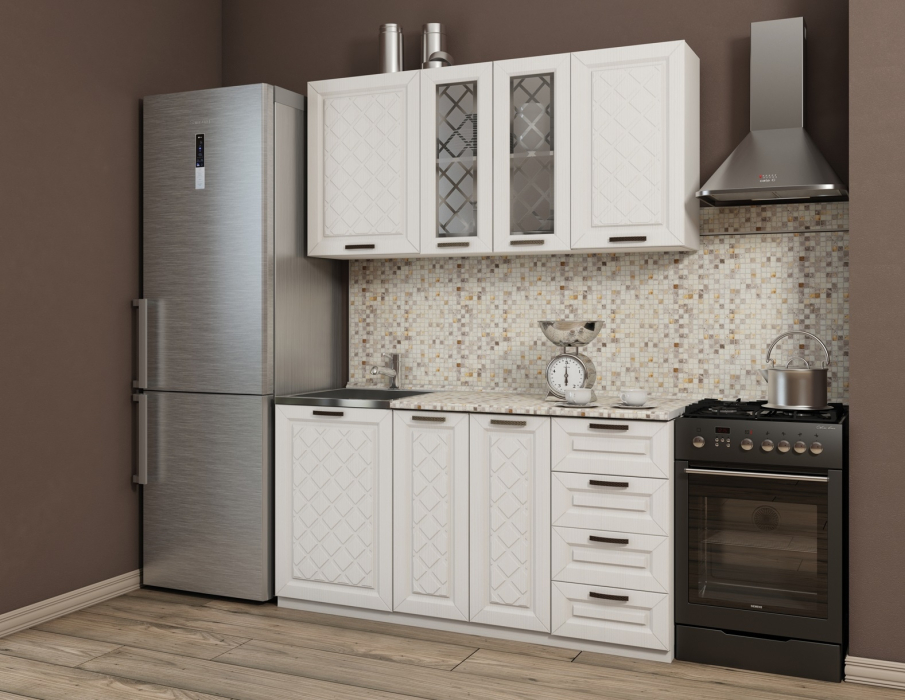 Кухонные гарнитуры, Кухня Агава 1,5 м Светлая МДФ