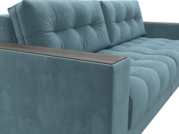 Диван прямой с декором Лига-049 НПБ, велюр SEVEN