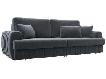 Диван прямой Лига-057 НПБ, велюр SEVEN