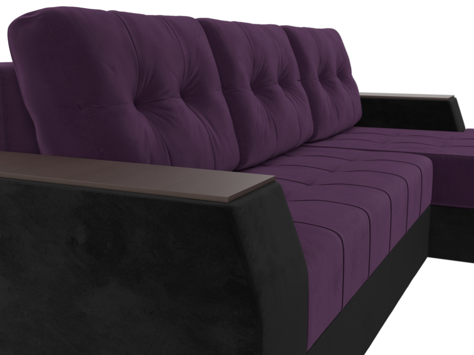 Диваны угловые в гостиную, Угловой диван Эмир БС правый угол, велюр