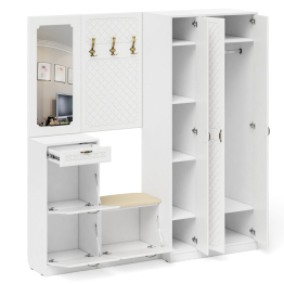 Набор модульной мебели для прихожей П-6-500 № 51 фрезеровка ромб