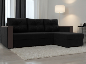 Угловой диван Валенсия Лайт правый угол, микровельвет