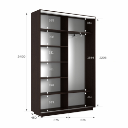 Шкаф-купе Экспресс 2-х дверный Фотопечать Калейдоскоп Стекла 140х45х240