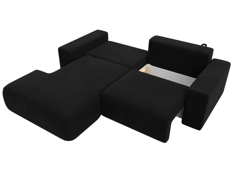 Диваны угловые в гостиную, Диван угловой Лига-036 Классик левый угол, микровельвет