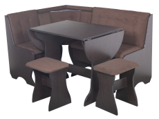 Кухонные уголки, Кухонный уголок Стиль 1Л (со столом СТ-2У) Дуб венге / велюр