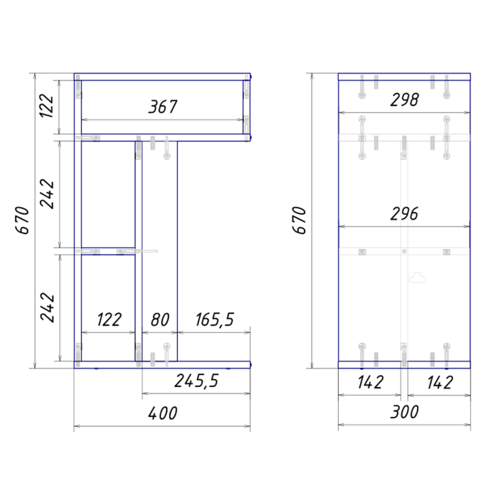 Журнальные и прикроватные столы, Стол журнально-приставной Эйр 12.114