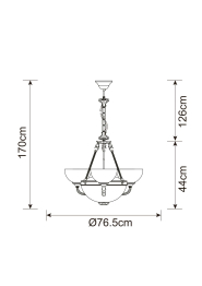 Люстра подвесная WINDSOR 77см