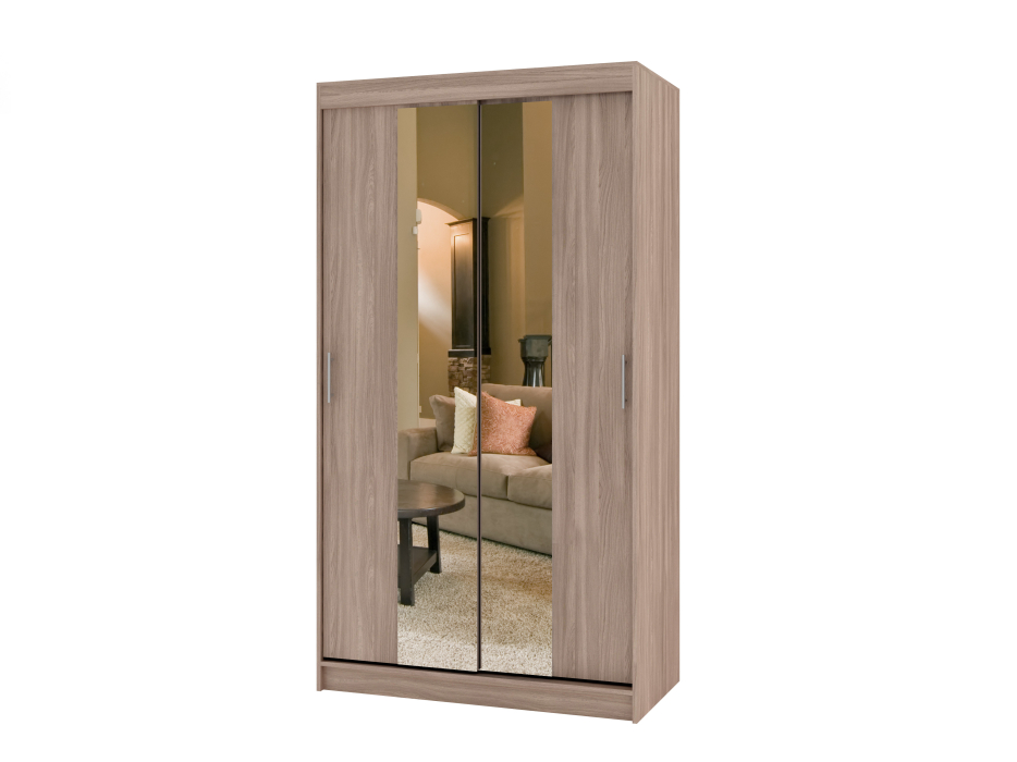 Шкафы-купе, Шкаф купе РИФ-2 ЗЕРКАЛО вариант 4 габарит 1200х600х2500