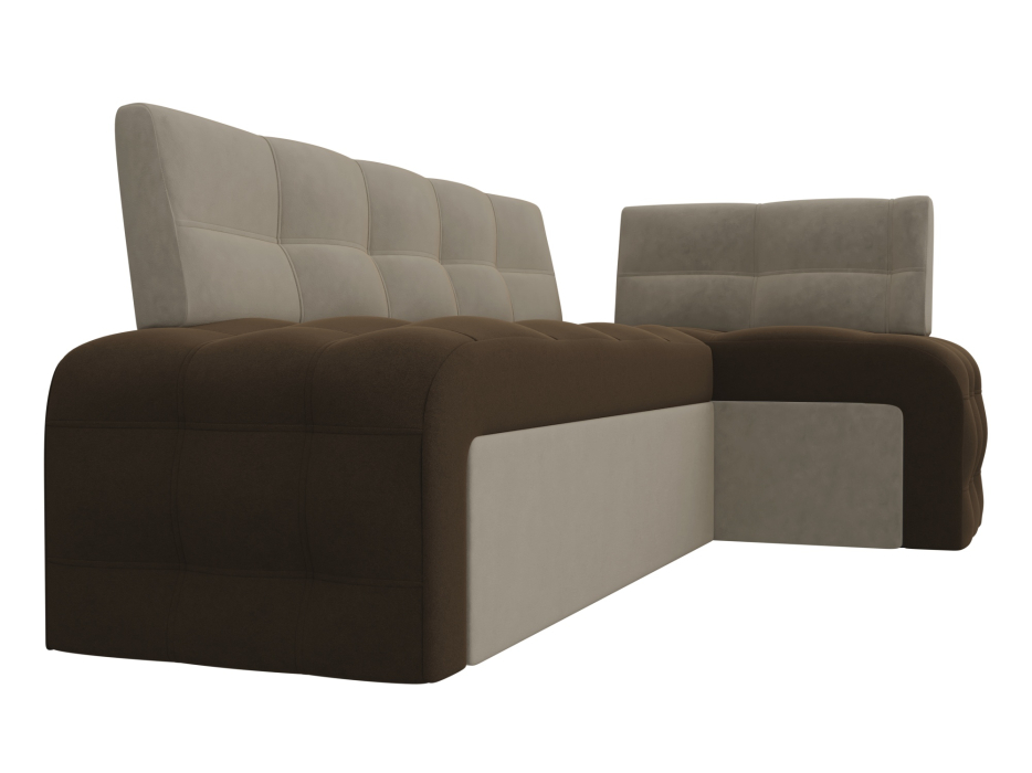 Диваны угловые кухонные, Кухонный угловой диван Люксор правый угол, микровельвет