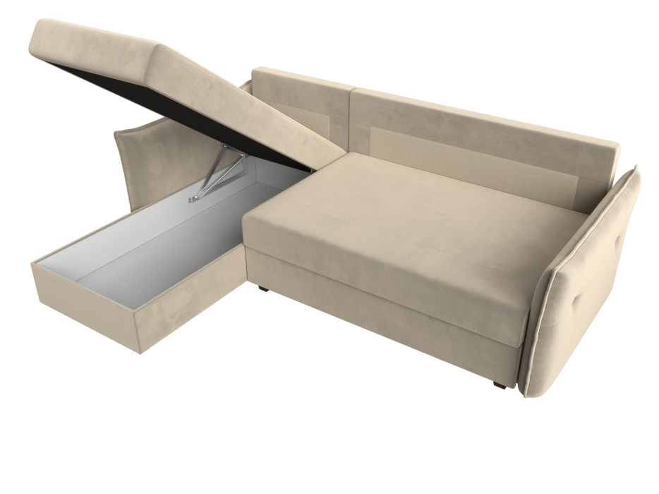 Диваны угловые в гостиную, Угловой диван Лига-004 левый угол, микровельвет