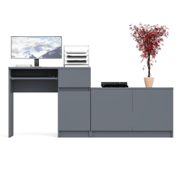 Тумба Мори МА900-1 и стол компьютерный Мори МС-1 правый